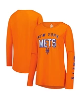 Fanatics Women's Orange New York Mets Team Long Sleeve T-Shirt