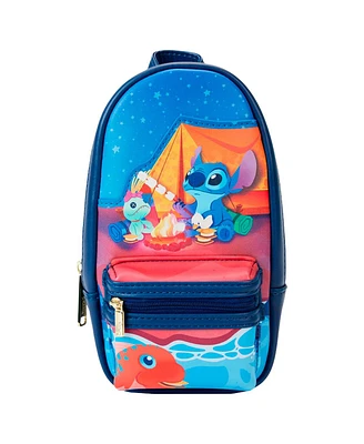 Loungefly Lilo and Stitch Camping Cuties Mini Backpack with Pencil Holder