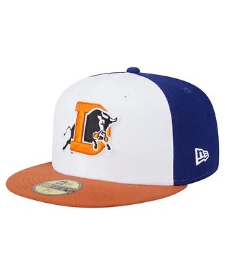 New Era Men's White/Orange Durham Bulls Authentic Collection 59FIFTY Hat