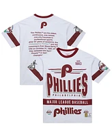 Mitchell & Ness Men's White Philadelphia Phillies Cooperstown Collection Team Origins Premium T-Shirt