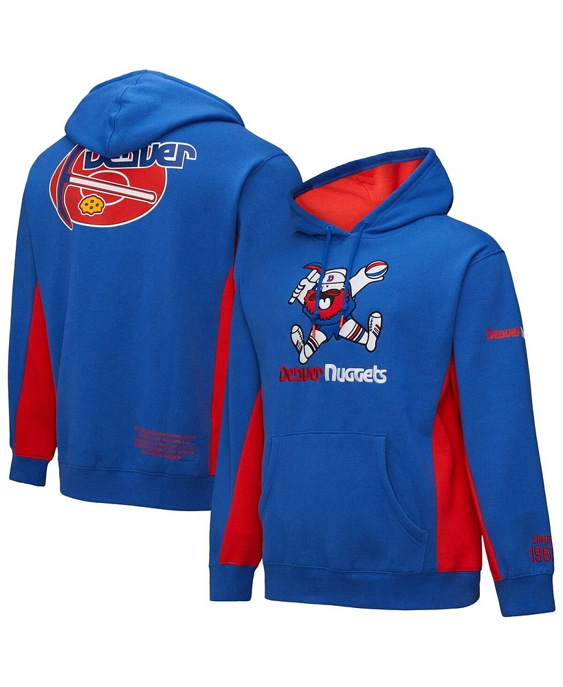 Mitchell & Ness Men's Royal Denver Nuggets Hardwood Classics Team Origins Fleece Pullover Hoodie