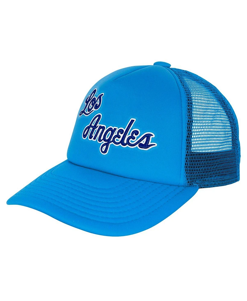 Mitchell & Ness Big Boys and Girls Light Blue Los Angeles Lakers Core Evergreen Trucker Adjustable Hat