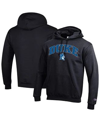 Champion Men's Black Duke Blue Devils Arched Logo Fleece Pullover Hoodie