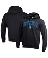 Champion Men's Black Duke Blue Devils Arched Logo Fleece Pullover Hoodie