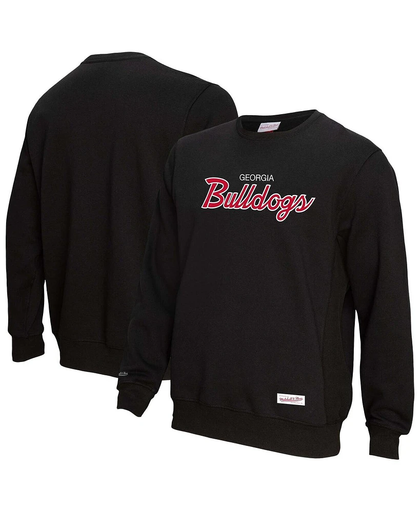 Mitchell & Ness Men's Black Georgia Bulldogs Elite Script Pullover Sweatshirt