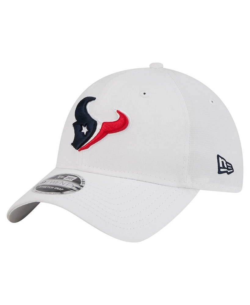 New Era Men's White Houston Texans Active Ripstop 9TWENTY Stretch-Snap Hat
