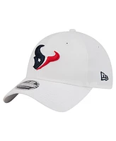 New Era Men's White Houston Texans Active Ripstop 9TWENTY Stretch-Snap Hat