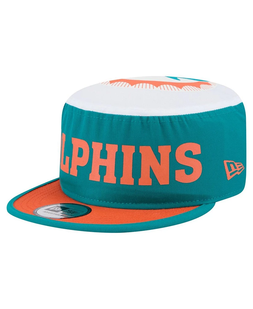 New Era Men's Aqua Miami Dolphins Throwback Retro Painter Snapback Hat