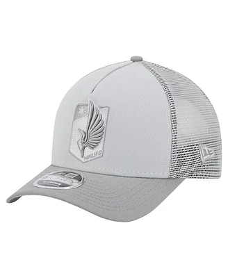 New Era Men's Gray Minnesota United Fc Color Pack 9FORTY A-Frame Adjustable Trucker Hat