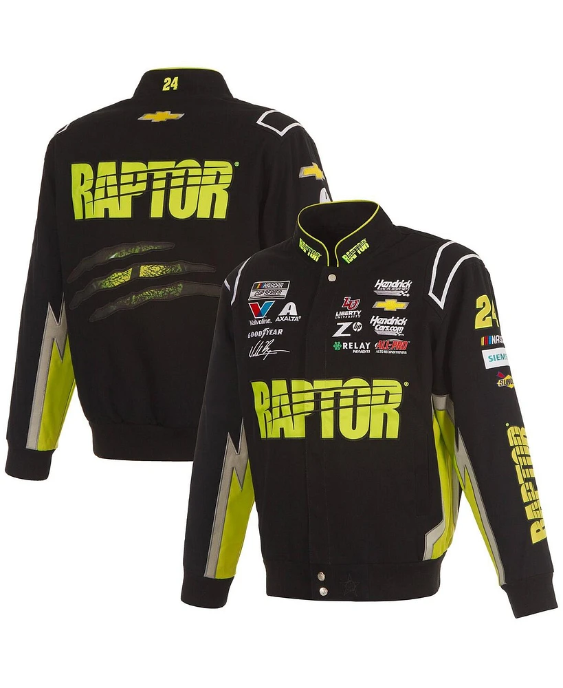 Jh Design Men's Black William Byron Raptor Full-Snap Twill Uniform Jacket