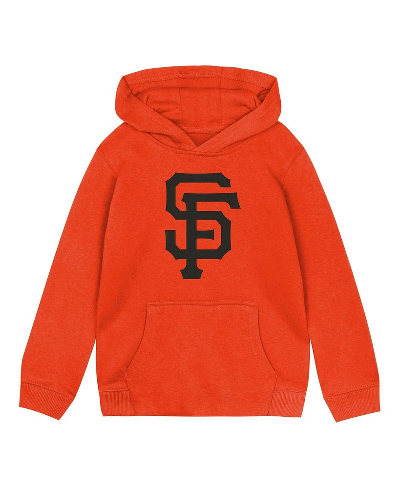 Outerstuff Toddler Orange San Francisco Giants Primary Logo Fleece Pullover Hoodie
