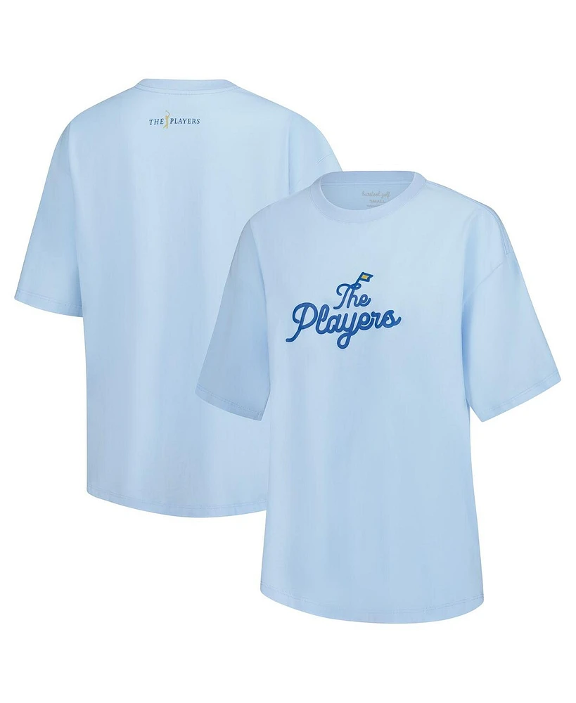 Barstool Golf Women's Light Blue The Players Oversized T-Shirt