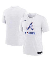 Nike Big Boys and Girls White Atlanta Braves Authentic Collection City Connect Velocity Performance T-Shirt