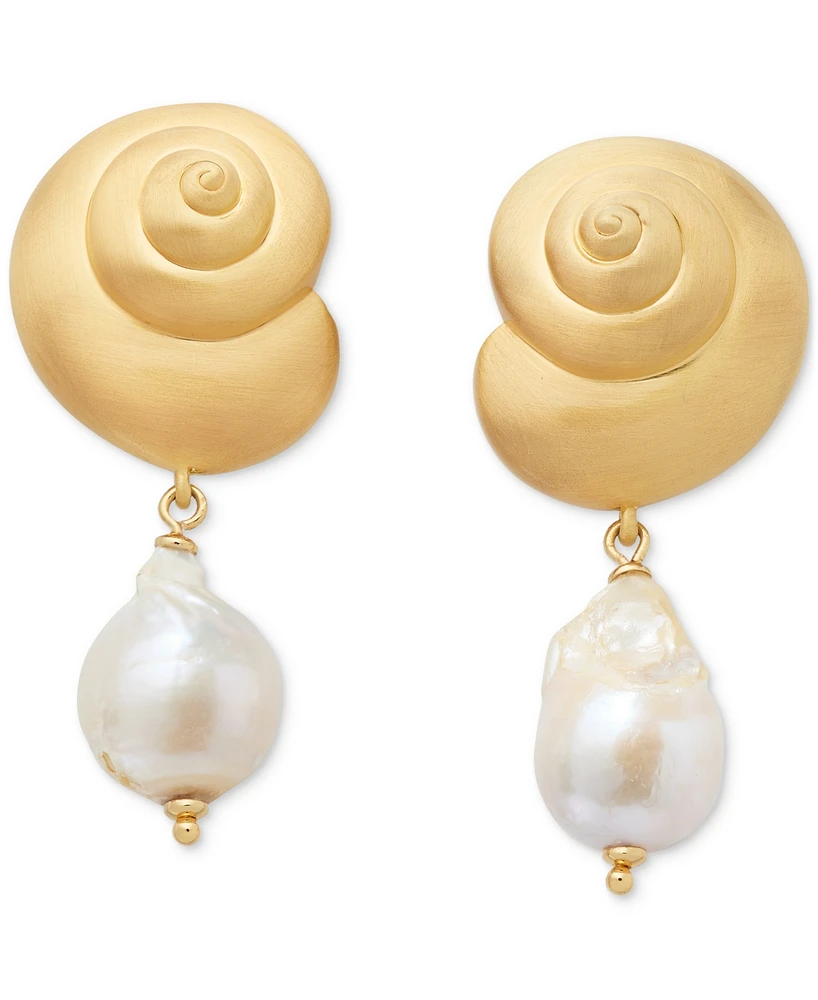 Kate Spade New York Shell & Freshwater Pearl Drop Earrings