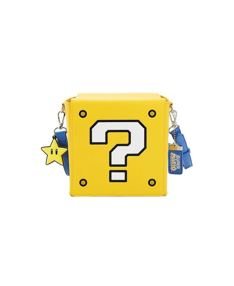 Super Mario Bros Question Mark Block 6.5" Novelty Crossbody Bag