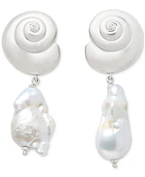 Kate Spade New York Shell & Freshwater Pearl Drop Earrings