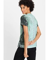 Olsen Women's Panneaux Print Tunic T-Shirt