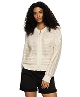 Sanctuary Women's Cotton Open-Knit Bomber Jacket