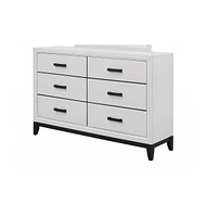 Classic Solid Wood Double Dresser with Smooth Glide Drawers