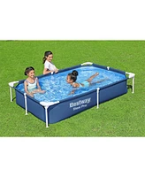 Bestway Steel Pro 87" x 59" x 17" Rectangular Above Ground Outdoor Swimming Pool