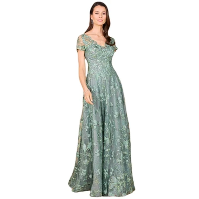 Lara Women's Tonal Lace Ballgown