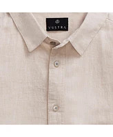 Vustra Men's Linen Fabric Short Sleeve Shirt