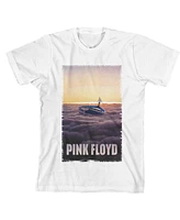 Pink Floyd Boys Distressed Endless River Crew Neck Short Sleeve White T-shirt-xl