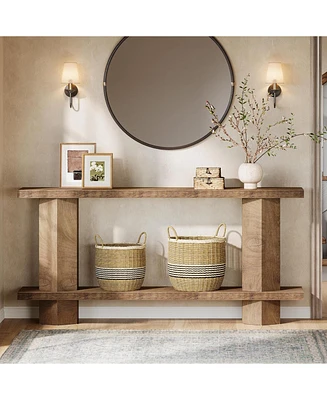 Tribesigns Console Table for Entryway, Wooden Sofa Table Behind Couch, for Living Room, Hallway, Foyer