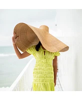Solana Oversized Straw Hat Toasted Beige