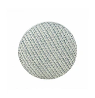 Round Geometric Polyester Pouf Ottoman for Indoor and Outdoor Seating