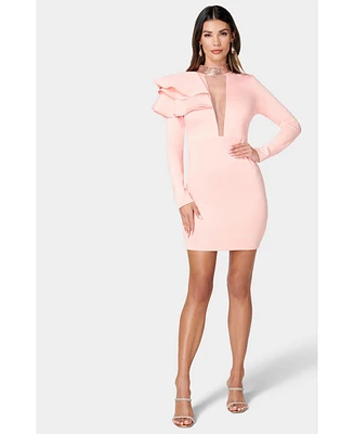 Bebe Women's Scube V-Neck Dress
