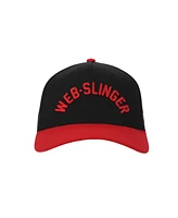 Marvel Men's Ultimate Spider-Man Web Slinger Black & Red A-Frame Snapback Hat