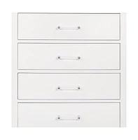 Solid Wood Five-Drawer Chest with Led Lighting for Bedroom Storage