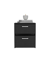 Modern 2-Drawer Nightstand for Bedroom Storage