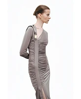 Nocturne Women's Metal Buckle Detailed Maxi Dress