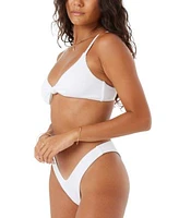 Roxy Juniors Ribbed Love Knot Bralette Bikini Top Cheeky V Front Bottoms