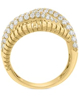 Effy Diamond Crossover Statement Ring (1-1/10 ct. t.w.) in 14k Gold
