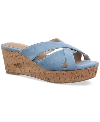 Giani Bernini Women's Juliaa Strappy Platform Cork Wedge Sandals, Created for Macy's