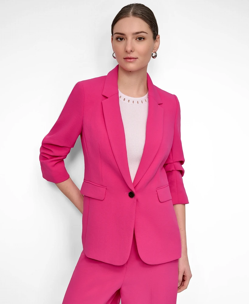 Dkny Women's Ruched-Sleeve Blazer