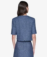 Karl Lagerfeld Paris Women's Embellished Cropped Jacket