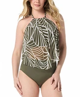 Coco Reef Women's Aura Mesh Printed Tankini Top
