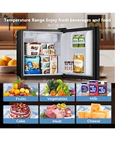 Zafro Compact Refrigerator with Freezer, 1.6 cu ft Reversible Door Mini Fridge for Dorm, Office, Bedroom, Bar, Rv