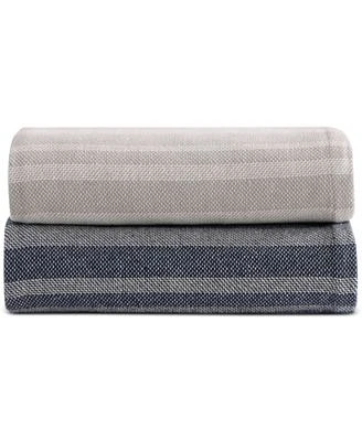 Tommy Hilfiger Harbor Stripe Cotton Yarn Dyed Blanket