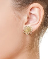 Effy Diamond Openwork Flower Stud Earrings (5/8 ct. t.w.) in 14k Gold
