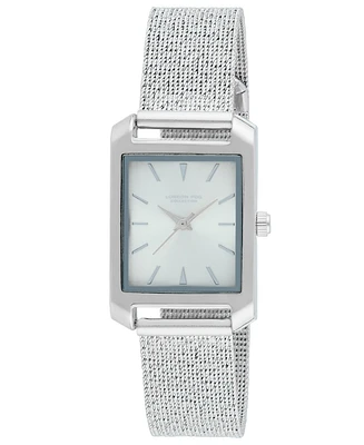 London Fog Unisex Warwick Silver Alloy Mesh Watch, 25mm