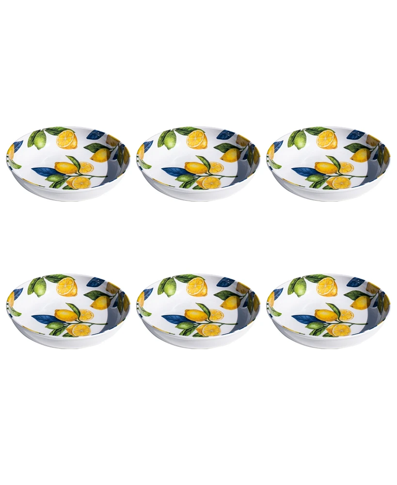 TarHong Lemon Orchard 6-Pc. Low Bowls, Service For 6