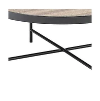 Industrial Round Coffee Table – Solid Iron Construction
