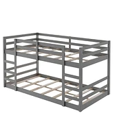 Space-Saving Dual Ladder Bunk Bed for Shared Bedrooms