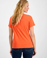 Style & Co Petite Cotton Henley Short-Sleeve T-Shirt