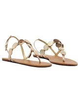 Schutz Women's Acacia T Round Toe Flat Sandals